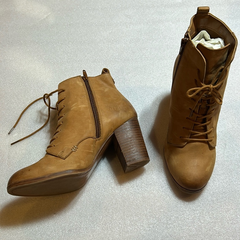 Aldo nubuk lace up booties. Size 8.5